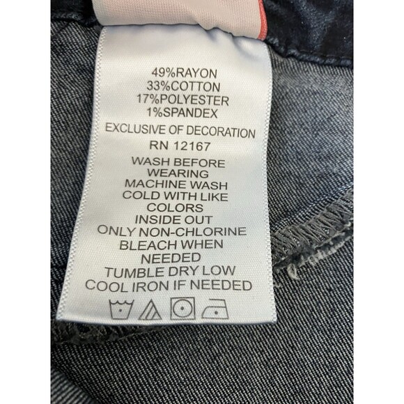 Laura Felt Petite Silky Baby Bell Blue Jeans Size LP - Picture 4 of 7